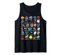 Tipos de Rocas y minerales Gemología y geología Educativo Camiseta sin Mangas