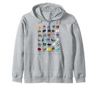 Tipos de rocas y minerales Gemología y geología Educativo Sudadera con Capucha