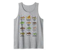 Tipos de Saltamontes y grillos Entomología Educativa Camiseta sin Mangas