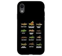 Tipos de Saltamontes y grillos Entomología Educativa Carcasa para iPhone XR