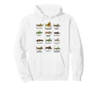 Tipos de Saltamontes y grillos Entomología Educativa Sudadera con Capucha