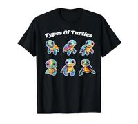 Tipos De Tortugas, Amante De Tortugas, Tortuga Mascota Camiseta gráfica económica, Hombre, Negro, S