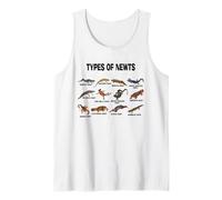 Tipos de tritones Razas Salamandras Vintage Familia de tritones Camiseta sin Mangas