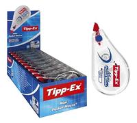 Caja de Correctores de Escritura en Cinta Bic Tipp-Ex Mini Pocket Mouse/ 5mm x 5m/ 10 unidades