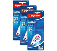 Tipp-Ex Mini Pocket Mouse - Cinta correctora (6 m x 5 mm, ideal para la oficina en casa, la escuela o la oficina, 3 unidades)