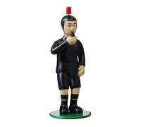 TIPP-KICK Árbitro Original con Tarjetas Amarilla y roja para jóvenes y Mayores, Desde los 5 años I Diviértase con Esta Figura de fútbol en Todos los Juegos I Accesorios I Camiseta Negra