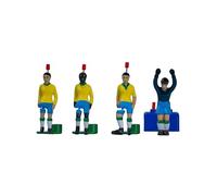 TIPP-KICK Clásicos - Brasil, los campeones de la Copa del Mundo 1970 - El Set de Jugadores de futbolín con Kicker, Top-Kicker, Star-Kicker y Portero I Accesorios