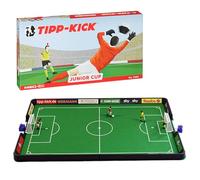 TIPP-KICK Junior Cup con tablero 80x56 cm - listo para jugar con 2 jugadores, 2 porteros, 2 x portero, 2 x portería de plástico, 2 x pelota I felt campo de juego