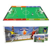 TIPP-Kick Mania Futbolín listo para jugar con 2 jugadores, 2 guardianes, 2 puertas de plástico, 2 bolas, 4 bandas, 1 campo de juego de fieltro, futbolín de mesa mide 80 x 47 cm
