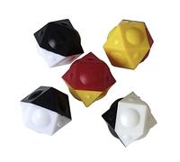 TIPP-KICK Pelotas de Repuesto, 5 Piezas I Accesorios Originales Aptos para Todos Nuestros Juegos I Repuestos I Negro/Blanco y Rojo/Amarillo