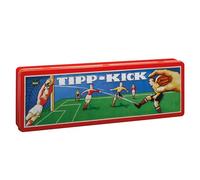 TIPP-KICK Retro 80x47 cm - El juego listo para jugar con 2 jugadores, 2 porteros, 2 x portería de metal, 2 x pelota I Felt campo de juego
