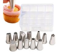 Tips - 12 Pieces Stainless Steel Baking Supplies Piping Tips Set 12