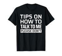 Tips On How To Talk To Me Please Don't Funny Introvert Camiseta