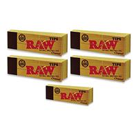 Tips Puntas de filtro de papel original sin blanquear, sin cloro ni productos químicos, para fumar cigarrillos ecológicos y tabaco, 5 puntas crudas (250 tarjetas)