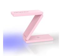 Tipsketch Lámpara Uñas Semipermanentes - UV LED 18W Alta Potencia, Secado Rápido, Doble Temporizador, Conexión Tipo-C, Ideal para Manicura Profesional y Casera (Rosa)