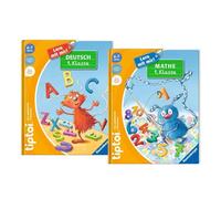 tiptoi Ravensburger - Juego de libros para aprender conmigo, alemán de 1ª clase y matemáticas de primer grado, cálculo, primeros números, matemáticas, letras
