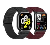 Tiptops Correas compatibles con Redmi Watch 4 / Xiaomi Mi Smart Band 8 Pro para mujeres y hombres, paquete de 2 pulseras de repuesto de nailon elástico suave para Xiaomi Mi Smart Band 8 Pro