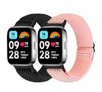 Tiptops Correas compatibles con Xiaomi Redmi Watch 3 Active Correa de repuesto de nailon elástica compatible con Xiaomi Redmi Watch 3 / Watch 3 Lite/Active