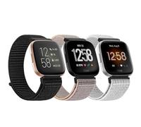 Tiptops Paquete de 3 correas compatibles con Fitbit Versa 2/Fitbit Versa/Versa Lite/Versa SE para mujeres y hombres, correa deportiva de nailon suave de repuesto para Fitbit Versa 2