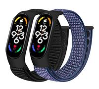 Tiptops Pulseras de nailon compatibles con Xiaomi Mi Band 7 6 5(NFC) 4 3 Band/Amazfit Band 5 Banda, Transpirable, Nylon Sport Solo Loop Pulsera de Repuesto para Mi Band 7 Mujeres Hombres, Sin gemas