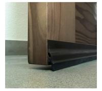 Tira aislante autoadhesiva, Burlete Bajo puerta de aluminio autoadhesivo (Bronce) 105cm con labo de goma de 15mm, Anti-polvo/insectos. Aislamiento a prueba de viento/ruido.