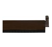 Tira aislante con labio de CAUCHO .Burlete bajo puerta basculante de aluminio 93cm (Marrón) aislante de labio de caucho flexible, Instalación interior y exterior mediante tornillos a la placa base.