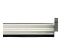 Tira aislante con labio de CAUCHO .Burlete bajo puerta basculante de aluminio 93cm (Plata aislante de labio de caucho flexible, Instalación interior y exterior mediante tornillos a la placa base.