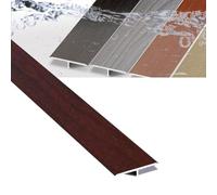 Tira ajustable de aluminio para umbral de suelo con perfil en T de 90 cm, sin taladro, borde rojo Ed (25 mm de ancho, 2,3 cm) para un trat sin costuras