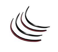 Tira Antiarañazos Pegatina Guardabarros Embellecedor Universal 4 Uds Coche Camión Cuerpo Guardabarros Llamarada Rueda Goma Arcos Ceja Labio OTBEHUWJ(Glossy Black)