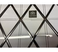 Tira autoadhesiva de plomo de 6 mm envejecida x 10 m. Incluye plantilla de diamante grande y rectangular