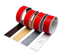 Tira autoadhesiva de transición flexible de 1 a 10 m para azulejos de vinilo laminado, barrera de umbral de puerta de grano de madera, sellador de grietas para suelos, fácil de cortar y despegar/pegar