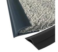 Tira autoadhesiva para alfombras, 4 m, flexible, color negro, para alfombras a baldosas/madera, protector Ed