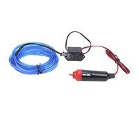 Tira Automática de Iluminación Interior del Coche de 3 Metros LED con Encendedor de Cigarros, Buen Brillo, Ahorro de Energía (Blue)