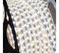 Tira de 60 LEDs/M 500W 42.000Lm 3000ºK SMD5050 220VAC IP65 x50M 40.000H [GR220/60/50M/WW]-Blanco Cálido | Greenice
