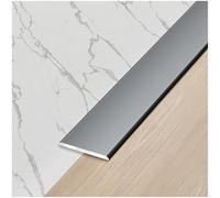 Tira de aluminio para suelo, 2 cm de ancho x 2,7 m de largo, perfil gris para junta de azulejos, perfil separador para umbrales de puerta y soluts Flo