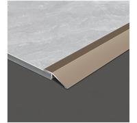 Tira de aluminio para umbral de puerta, moldura para puertas, 90 cm / 270 cm, 35 mm x 0,9 m, ideal para separación de puertas y escaleras (gris topo)