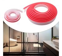 Tira de barrera de agua de silicona para baño y ducha, 30 mm de altura, 50 cm/100 cm/200 cm/300 cm de longitud, tira de sellado de separación seca y húmeda para duchas sin curvas, blanco/negro