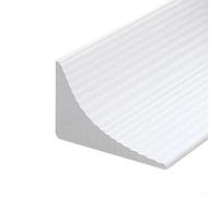 Tira de barrera de agua de silicona para encimera de cocina y baño, tope flexible de umbral de ducha para separación húmeda y seca, color blanco, 15 x 25 mm (300 cm)