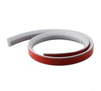 Tira de barrera de contención de agua para duchas sin curvas, tira de sellado de silicona para separación seca y húmeda en umbrales de baño y niveles de suelo (gris, 100 cm)