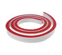 Tira de barrera de silicona para ducha con respaldo acrílico, umbral flexible para baños, cocinas, duchas sin curvas, contención de agua blanca (5 cm, blanco, 300 cm)