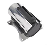 Tira de barrera retráctil montada en la pared con caja de acero inoxidable y cinta de nailon para una gestión eficaz del área pública (negro, 2 m)
