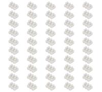 Tira de Bloques de Terminales, Conector de Cable Pasante, 50 Piezas, 10A, Material Ignífugo, Uso Industrial y Doméstico - Alta Conductividad, Resistente al Calor, Instalación (Tres dentro y tres
