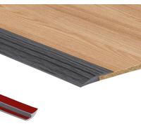 Tira de borde de alfombra autoadhesiva de 4M, tiras de transición de suelo de PVC, tiras de umbral de puerta laminada, borde de azulejo(Dark-2pcs Backing Adhesive,1M)