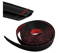 Tira de borde de alfombra para una transición de piso sin costuras, ribete TPE de 6 M para alfombras y suelos de 10 mm de grosor, moldura segura para mejoras del hogar (negro, 6 M)
