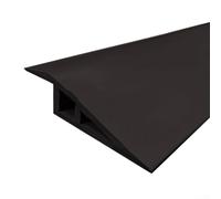Tira de borde de suelo de PVC de 1 m x 7 cm, cubierta de transición de alfombra a umbral laminado, borde flexible resistente al desgaste para diferencia de altura y pendiente para rampa (negro)