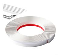 Tira de burlete de puerta interior de 4 m y tapón de sellado inferior de cinta, goma resistente al viento, aislamiento acústico para deslizamiento, vidrio, armario, armario y (blanco)