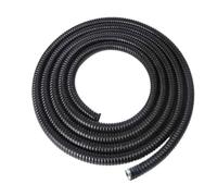 Tira de cable vacío de plástico, tubo de metal flexible negro tubo de protección de alambre de conducto de plástico Tubo corrugado de acero inoxidable para jardín doméstico(Inner Diameter 20mm)