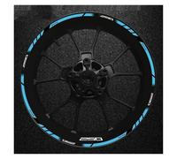 Tira de Cubo Juego Pegatinas Decorativas Rueda Motocicleta Pegatina Protección para Llanta Reflectante Impermeable para Z250(Style 19)