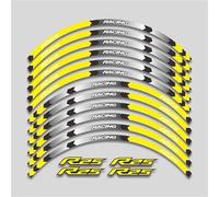 Tira de Cubo Pegatina Motocicleta 17 Pulgadas Llanta Raya Reflectante Juego Calcomanías Decorativas Impermeables para Y&amaha YZFR25 YZF R25(Style 4)