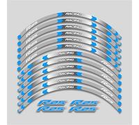 Tira de Cubo Pegatina Motocicleta 17 Pulgadas Llanta Raya Reflectante Juego Calcomanías Decorativas Impermeables para Y&amaha YZFR25 YZF R25(Style 5)